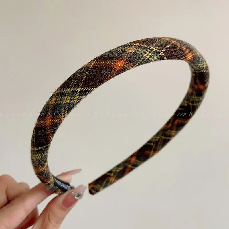 Women Plaid Hair Bands for Stylish Outings