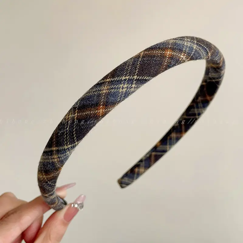 Women Plaid Hair Bands for Stylish Outings