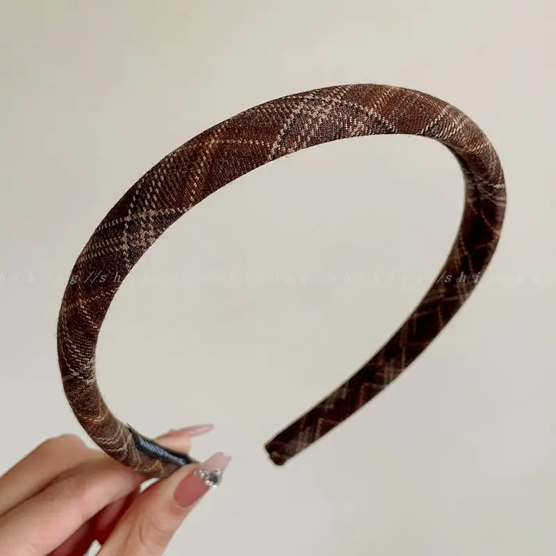 Women Plaid Hair Bands for Stylish Outings