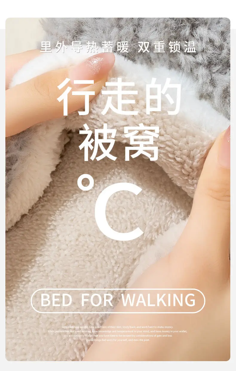 Winter Cotton Slippers Simple Cixi Home Slippers Men's Plush Household Thick-soled Cotton-padded Shoes Women's Shoes Indoor Shoes — feature 3