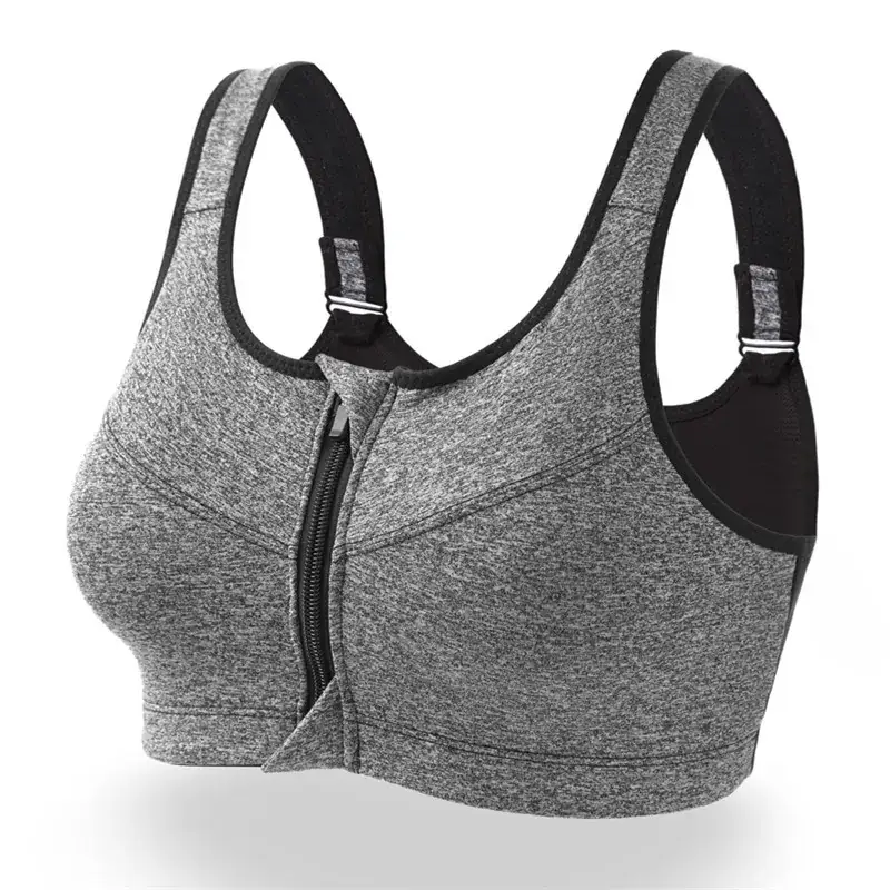 Wireless Sports Bra with Front Zipper Closure - Image 12