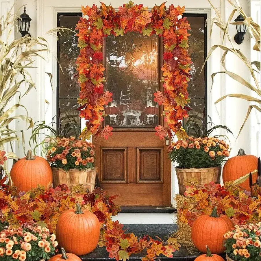 5.7 Ft Autumn Maple Leaf Vine Decor for Home & Parties - Image 21