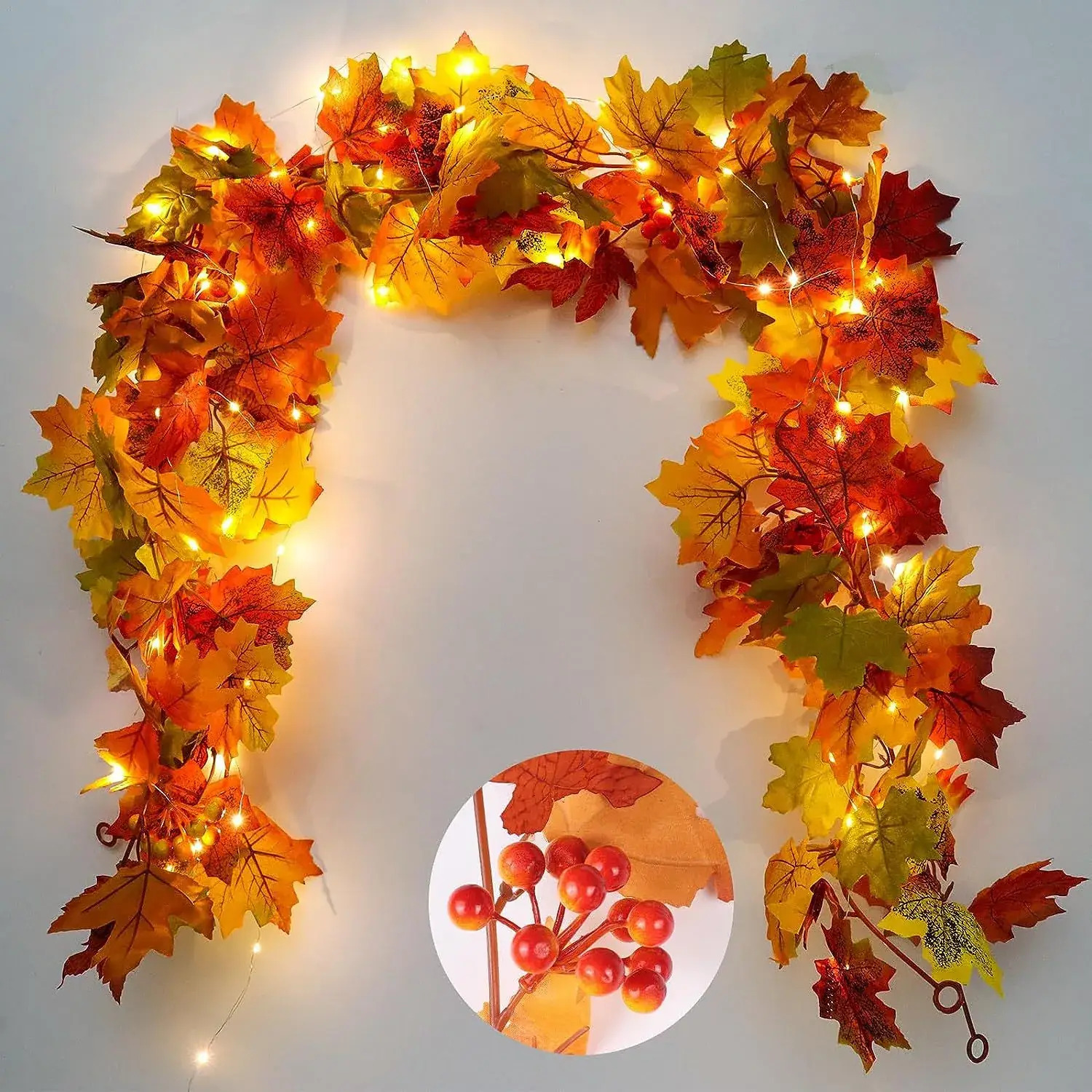 5.7 Ft Autumn Maple Leaf Vine Decor for Home & Parties - Image 22