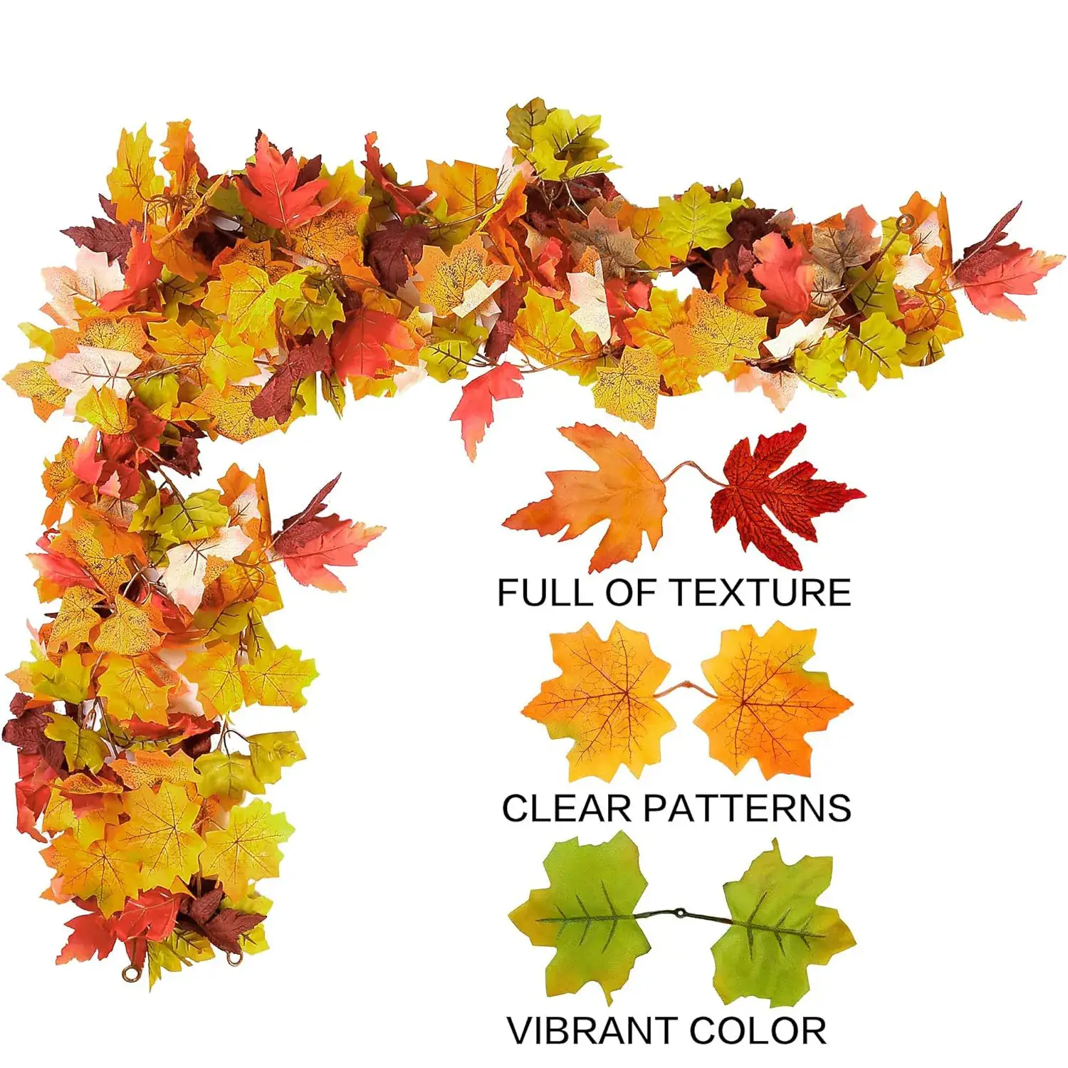 5.7 Ft Autumn Maple Leaf Vine Decor for Home & Parties - Image 16