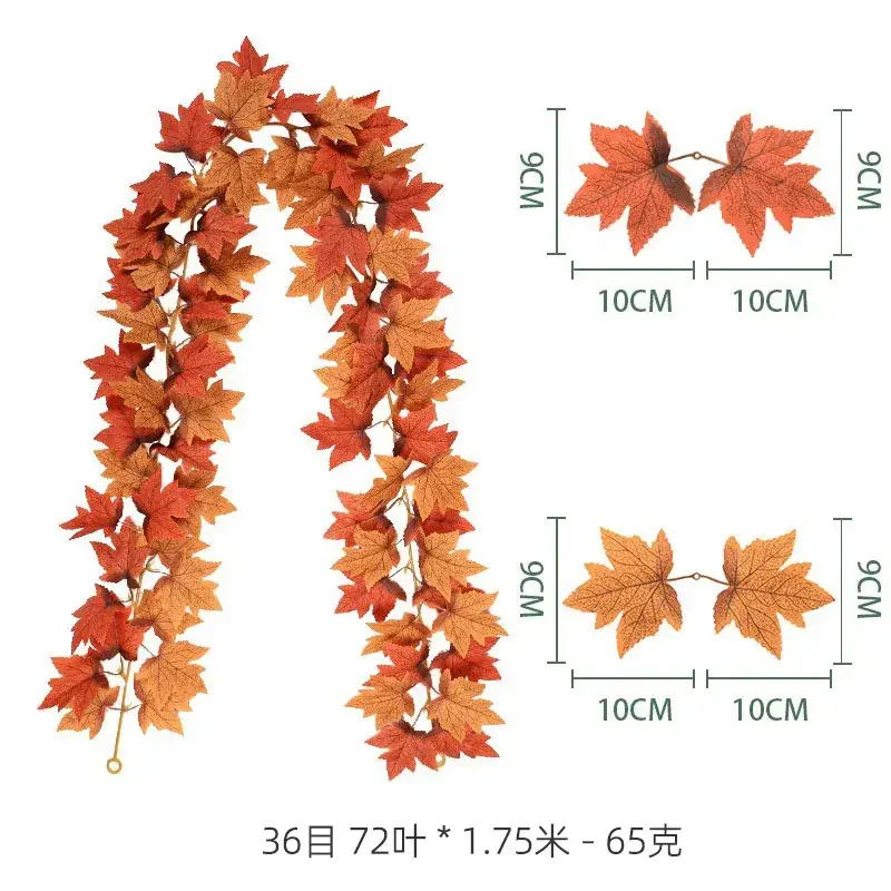 5.7 Ft Autumn Maple Leaf Vine Decor for Home & Parties - Image 18
