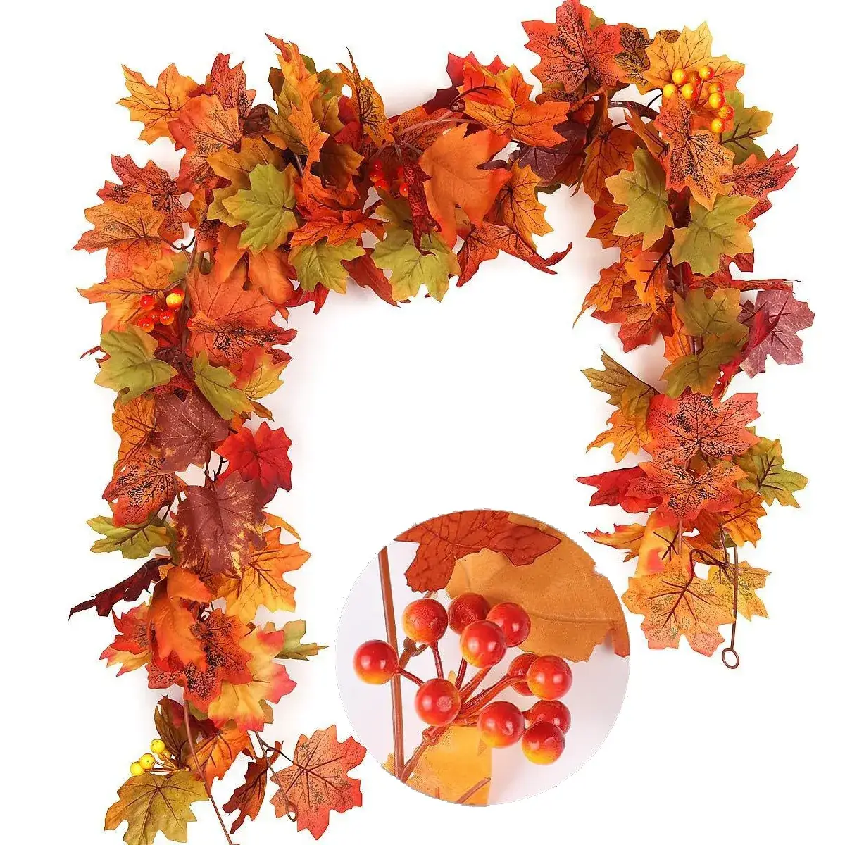 5.7 Ft Autumn Maple Leaf Vine Decor for Home & Parties - Image 2