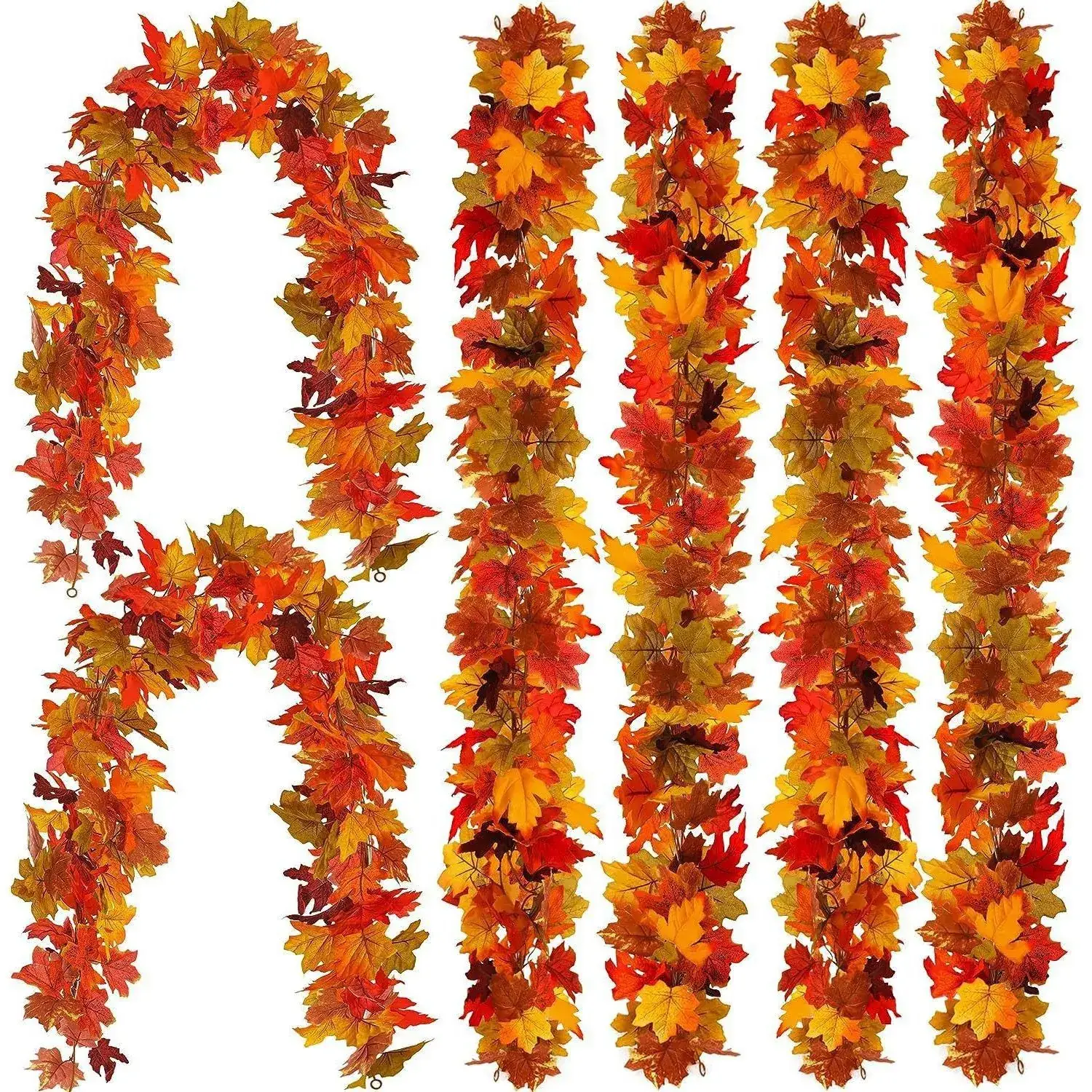 5.7 Ft Autumn Maple Leaf Vine Decor for Home & Parties - Image 5