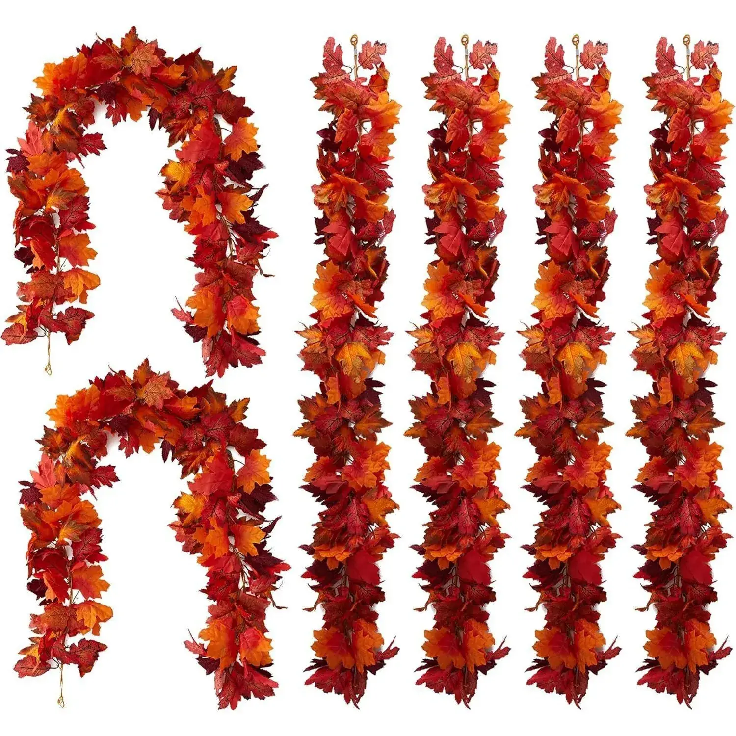 5.7 Ft Autumn Maple Leaf Vine Decor for Home & Parties - Image 6
