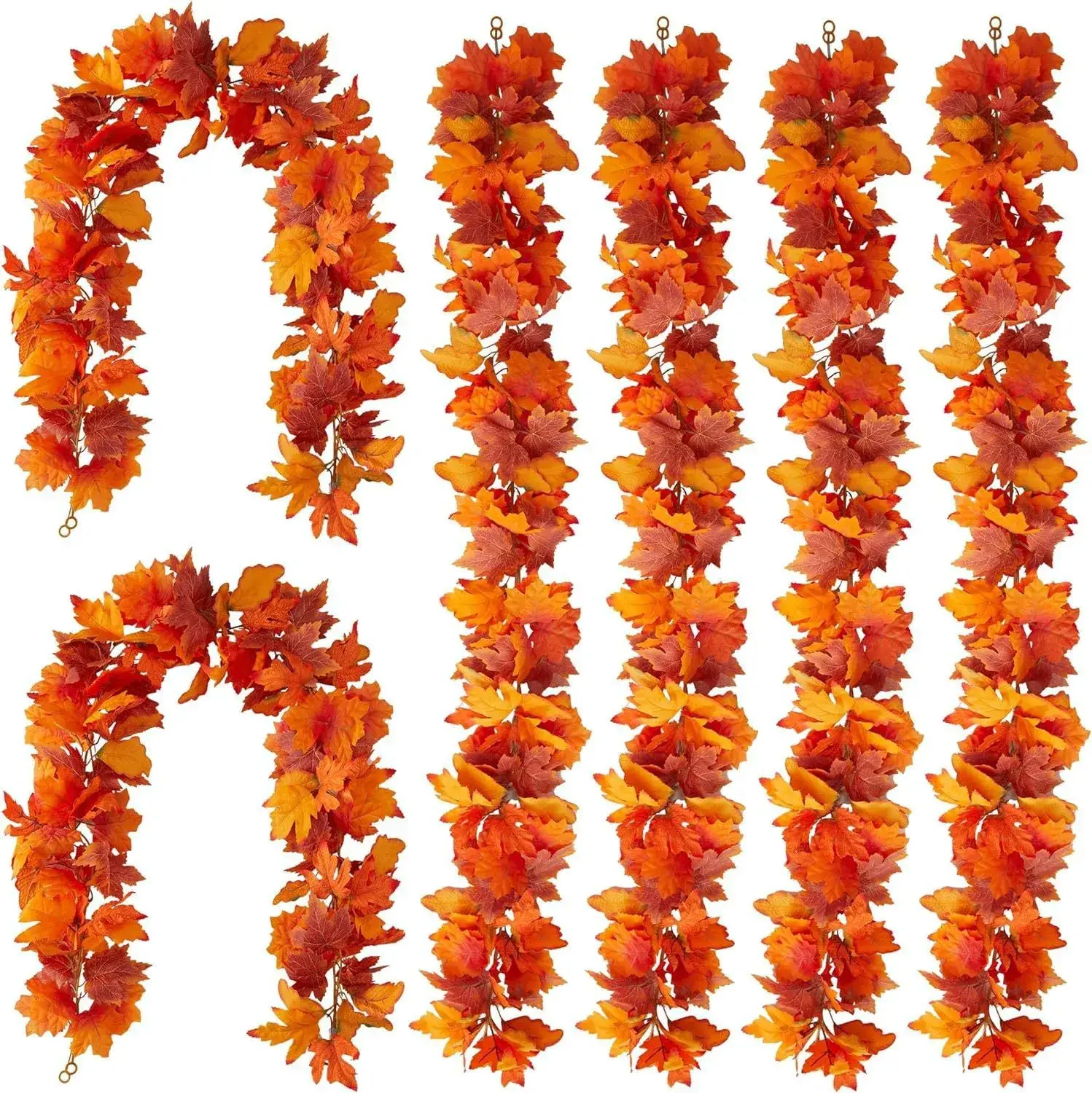 5.7 Ft Autumn Maple Leaf Vine Decor for Home & Parties - Image 7