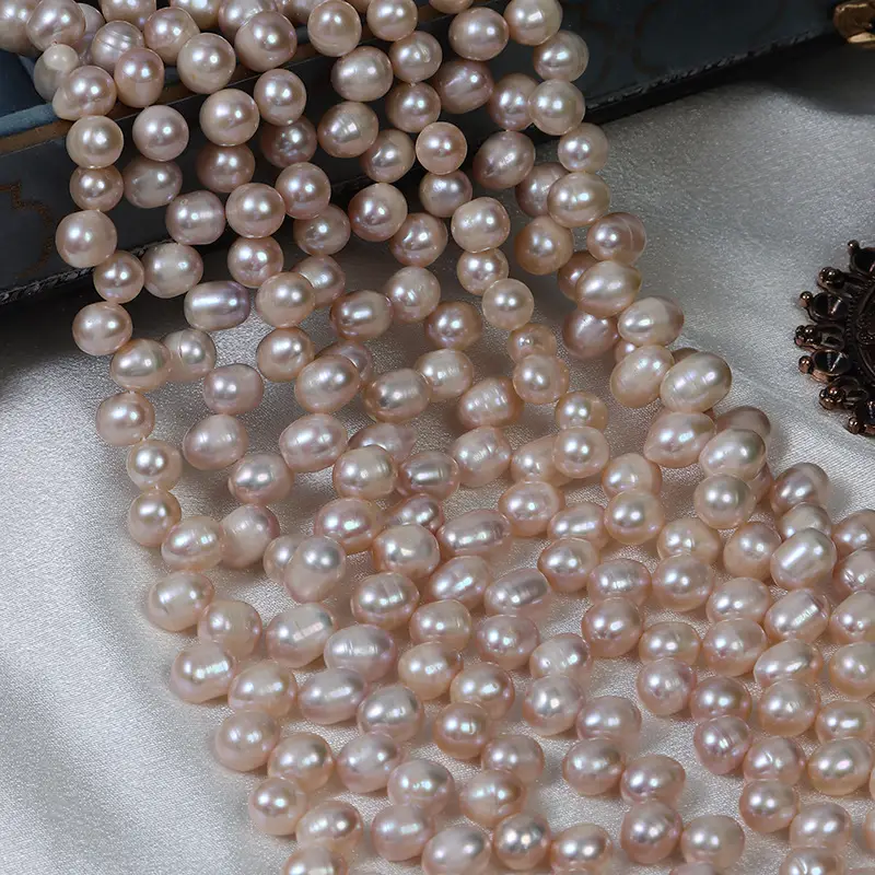 8mm Pearl Beads Natural Color Semi-Finished Jewelry - Image 3