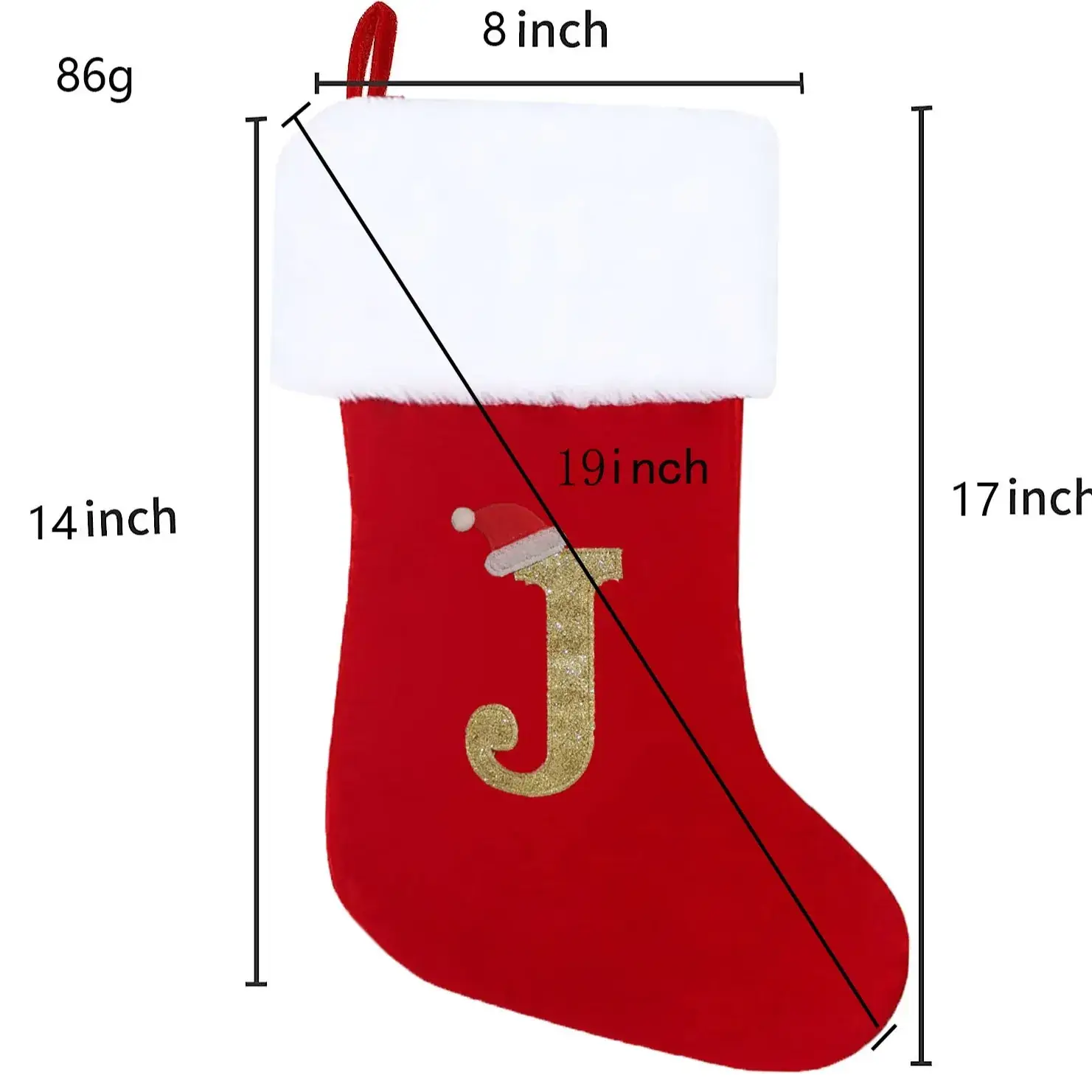 Red Velvet Christmas Socks with LOVE Embroidery - Image 30
