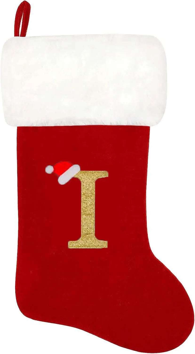Red Velvet Christmas Socks with LOVE Embroidery — feature 15