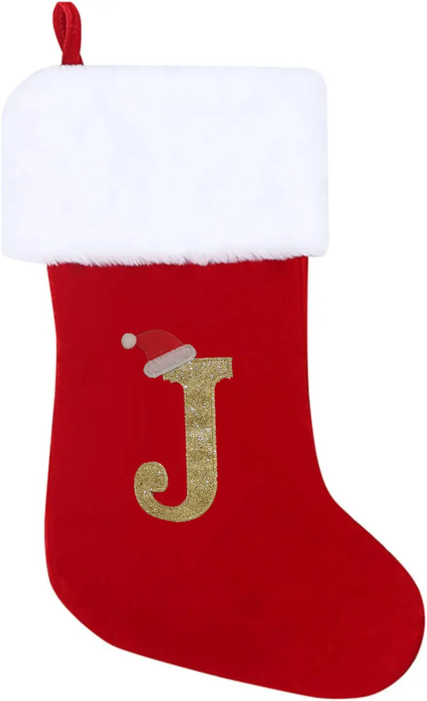 Red Velvet Christmas Socks with LOVE Embroidery — feature 16