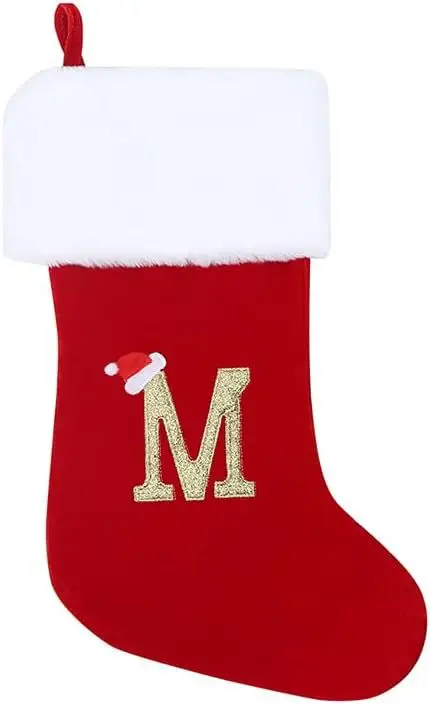 Red Velvet Christmas Socks with LOVE Embroidery — feature 19