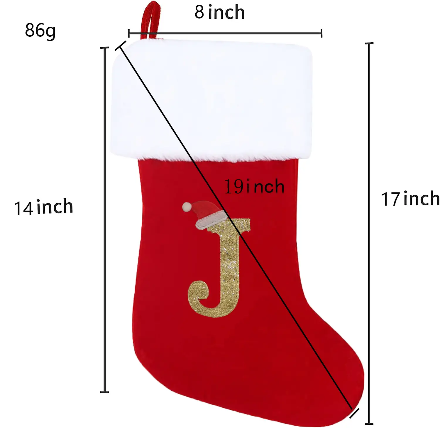 Red Velvet Christmas Socks with LOVE Embroidery — feature 2