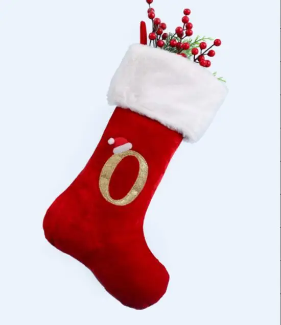 Red Velvet Christmas Socks with LOVE Embroidery — feature 21