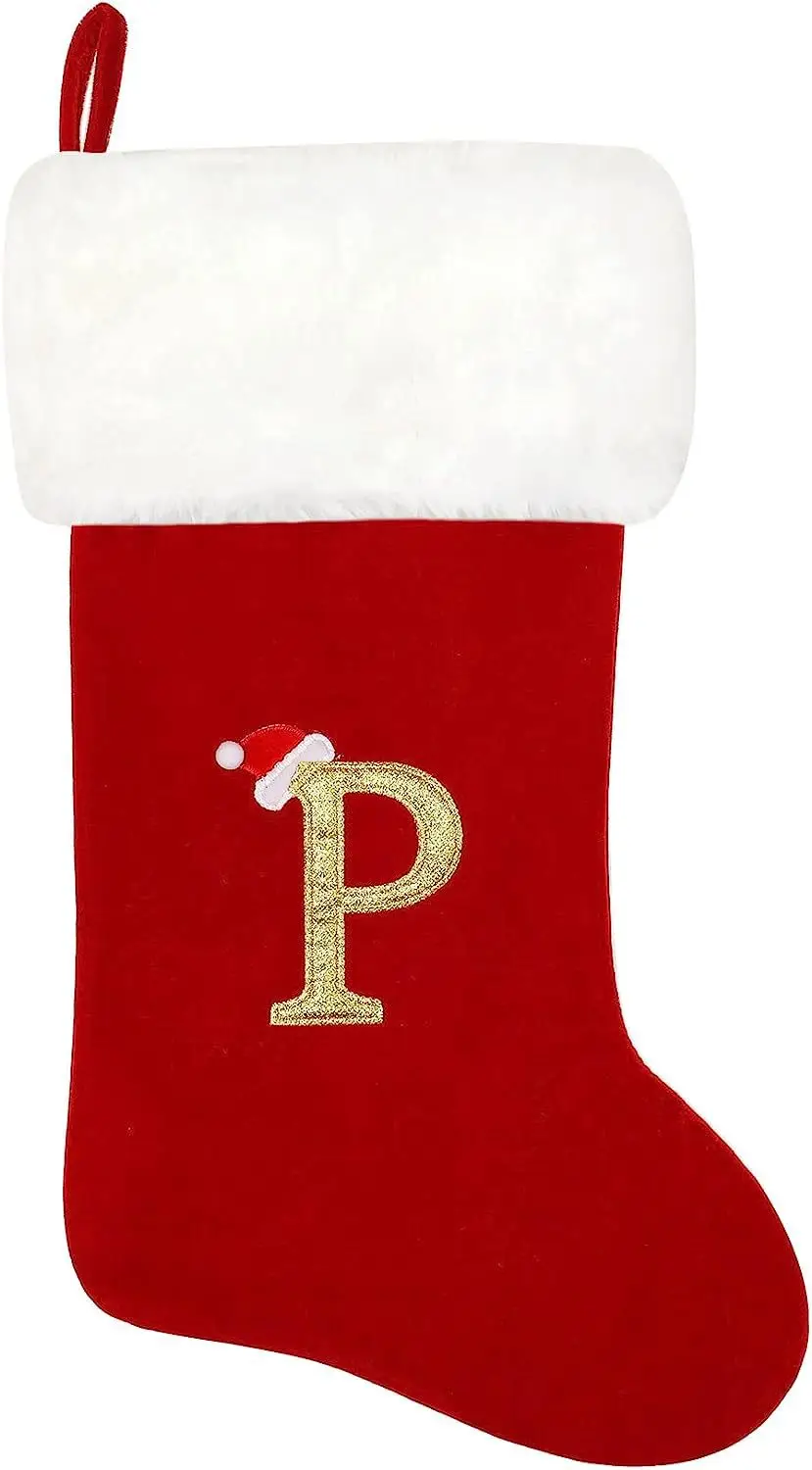 Red Velvet Christmas Socks with LOVE Embroidery — feature 22