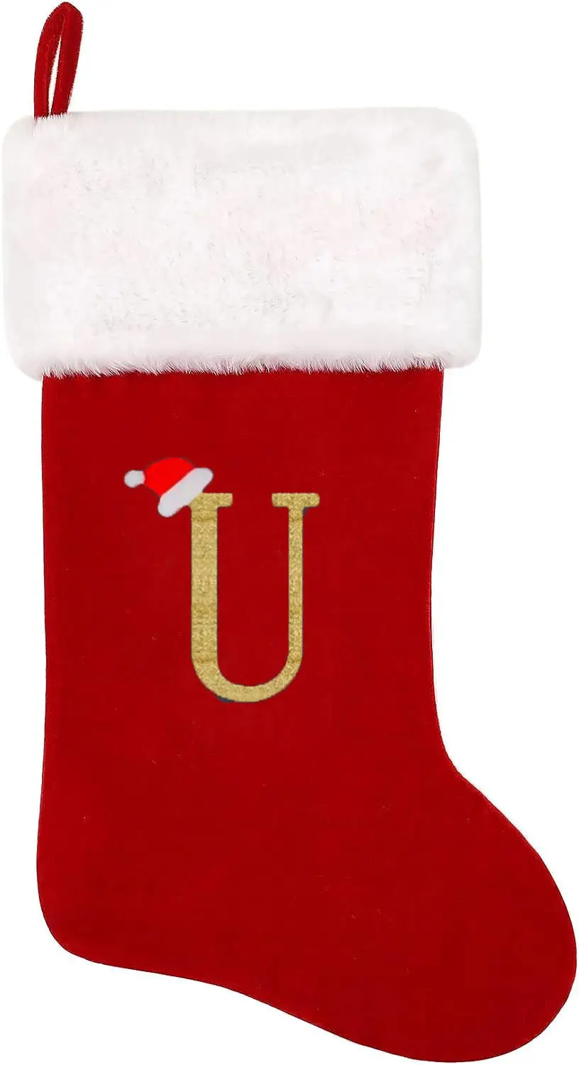 Red Velvet Christmas Socks with LOVE Embroidery — feature 28