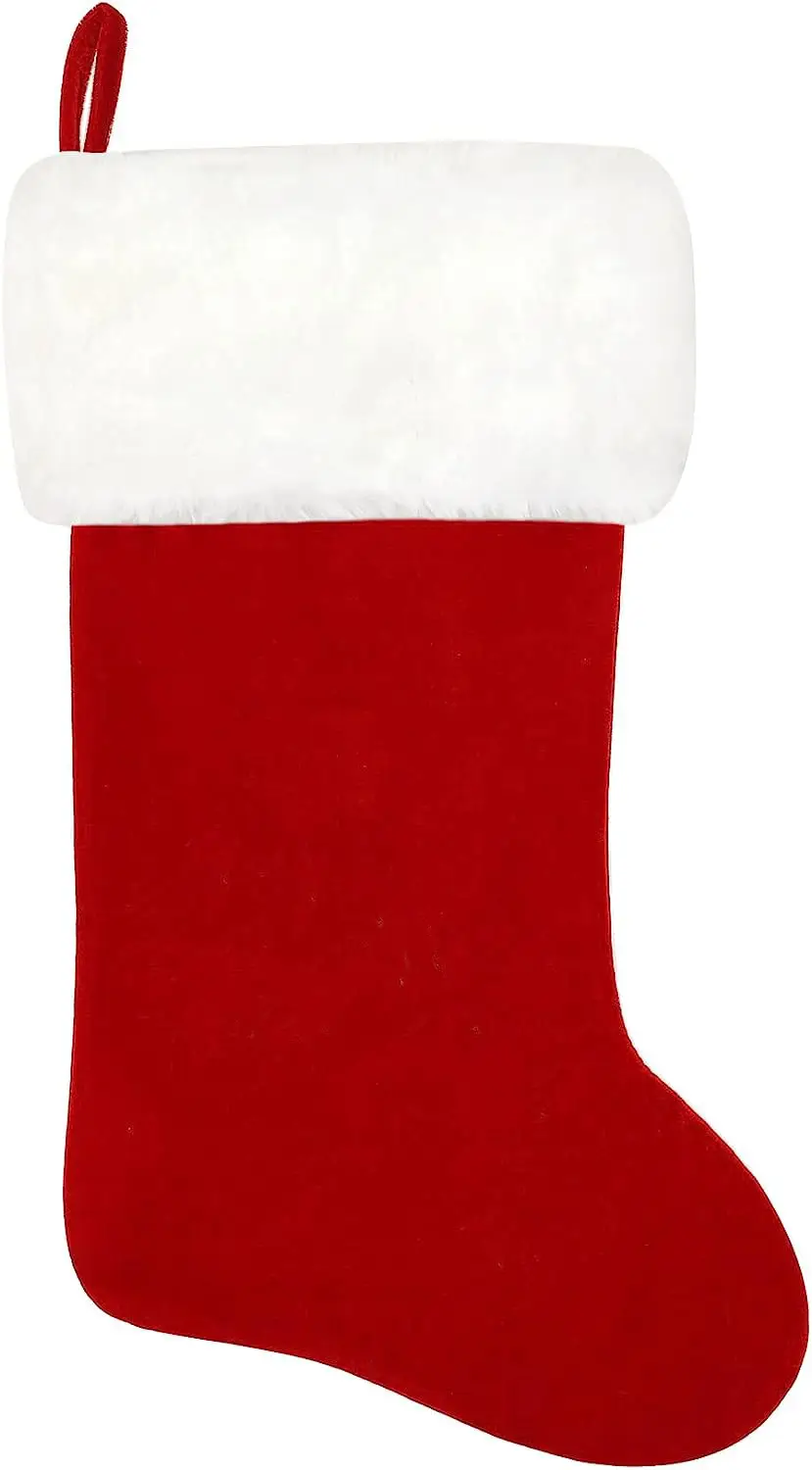 Red Velvet Christmas Socks with LOVE Embroidery — feature 5