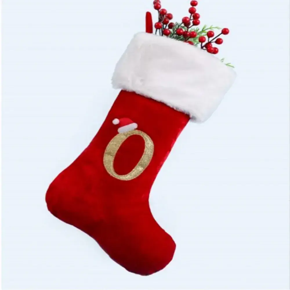 Red Velvet Christmas Socks with LOVE Embroidery - Image 16