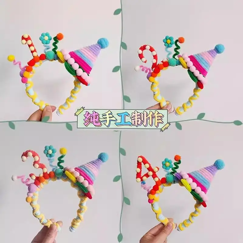 Handmade Rainbow Cake Twist Headband for Kids - Image 16