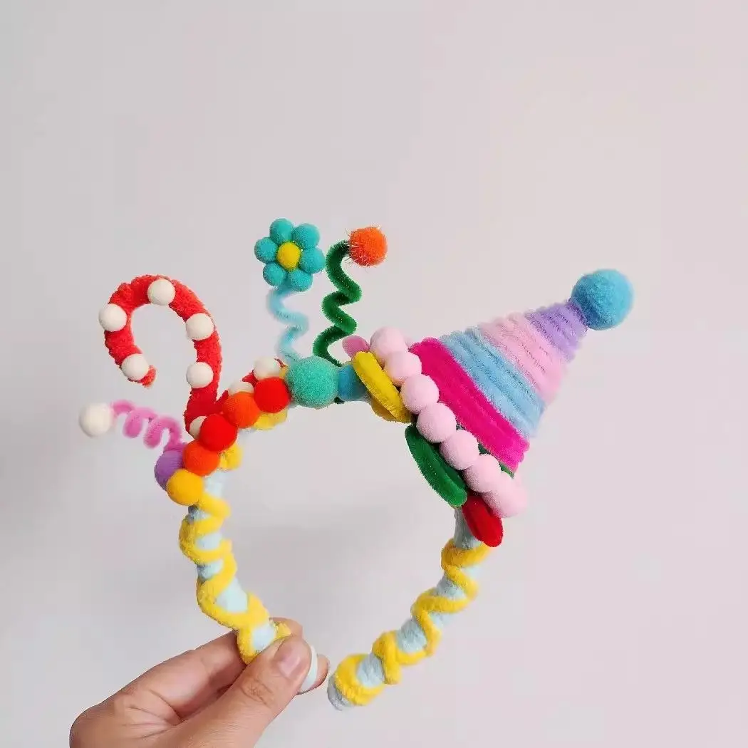 Handmade Rainbow Cake Twist Headband for Kids - Image 17