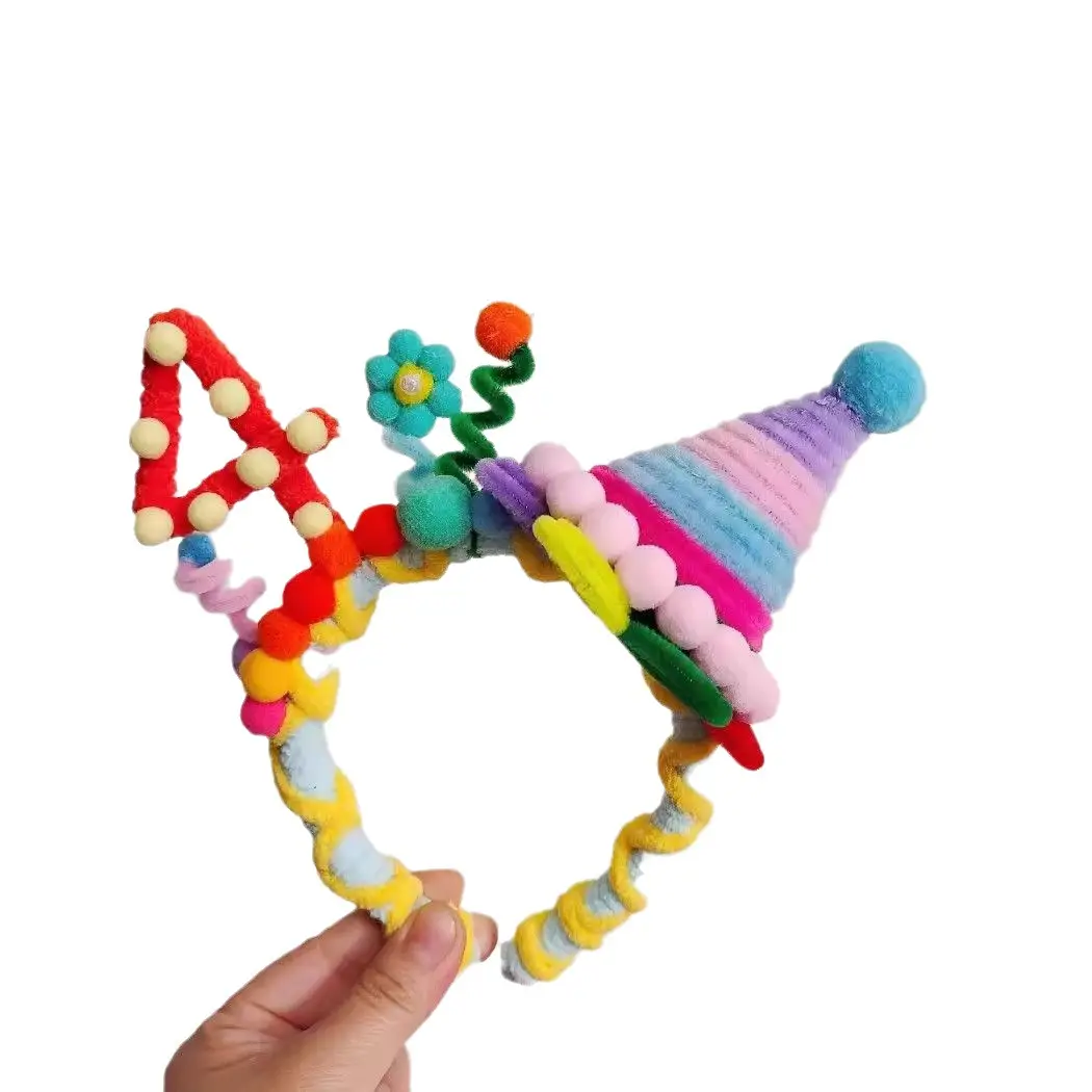 Handmade Rainbow Cake Twist Headband for Kids - Image 19