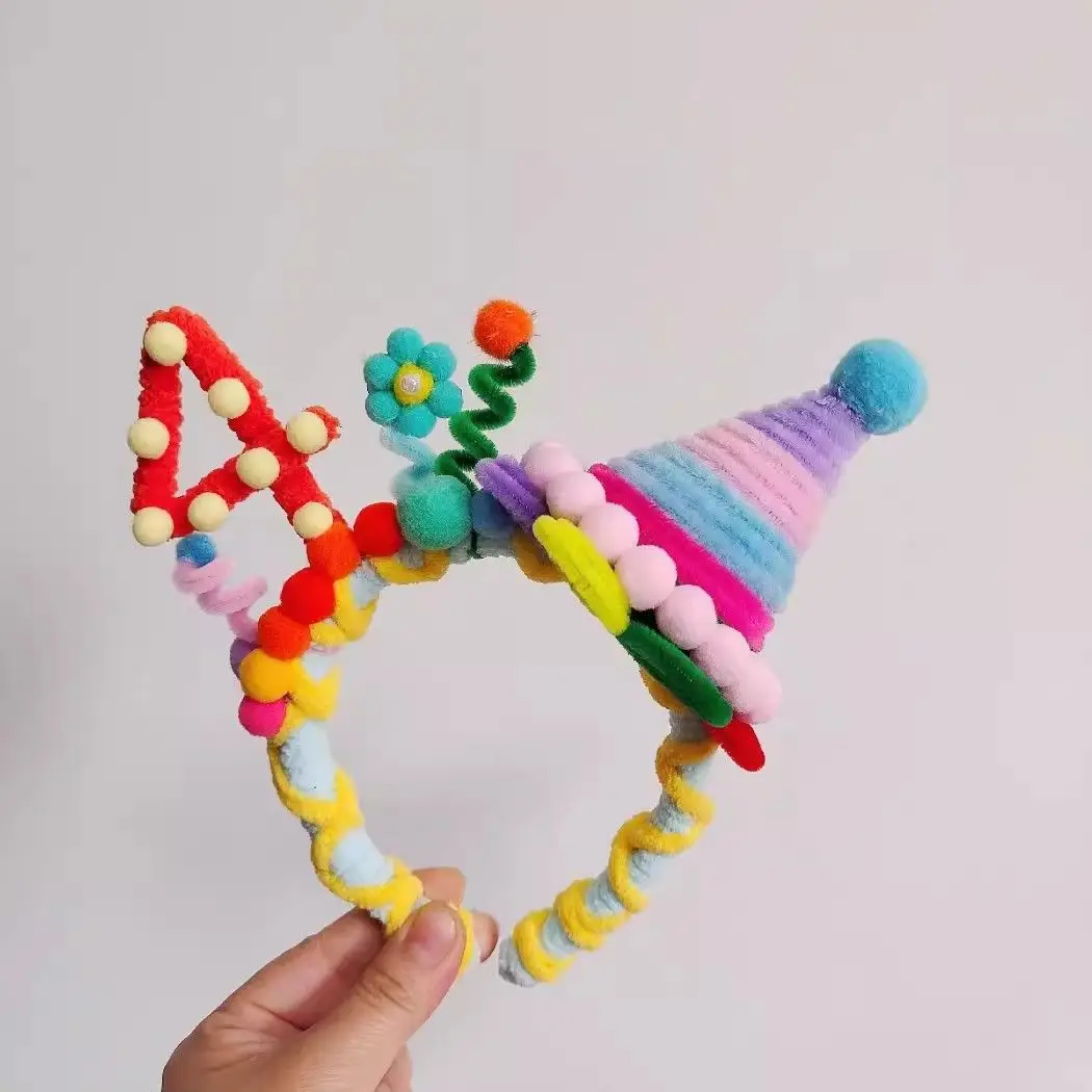 Handmade Rainbow Cake Twist Headband for Kids - Image 4