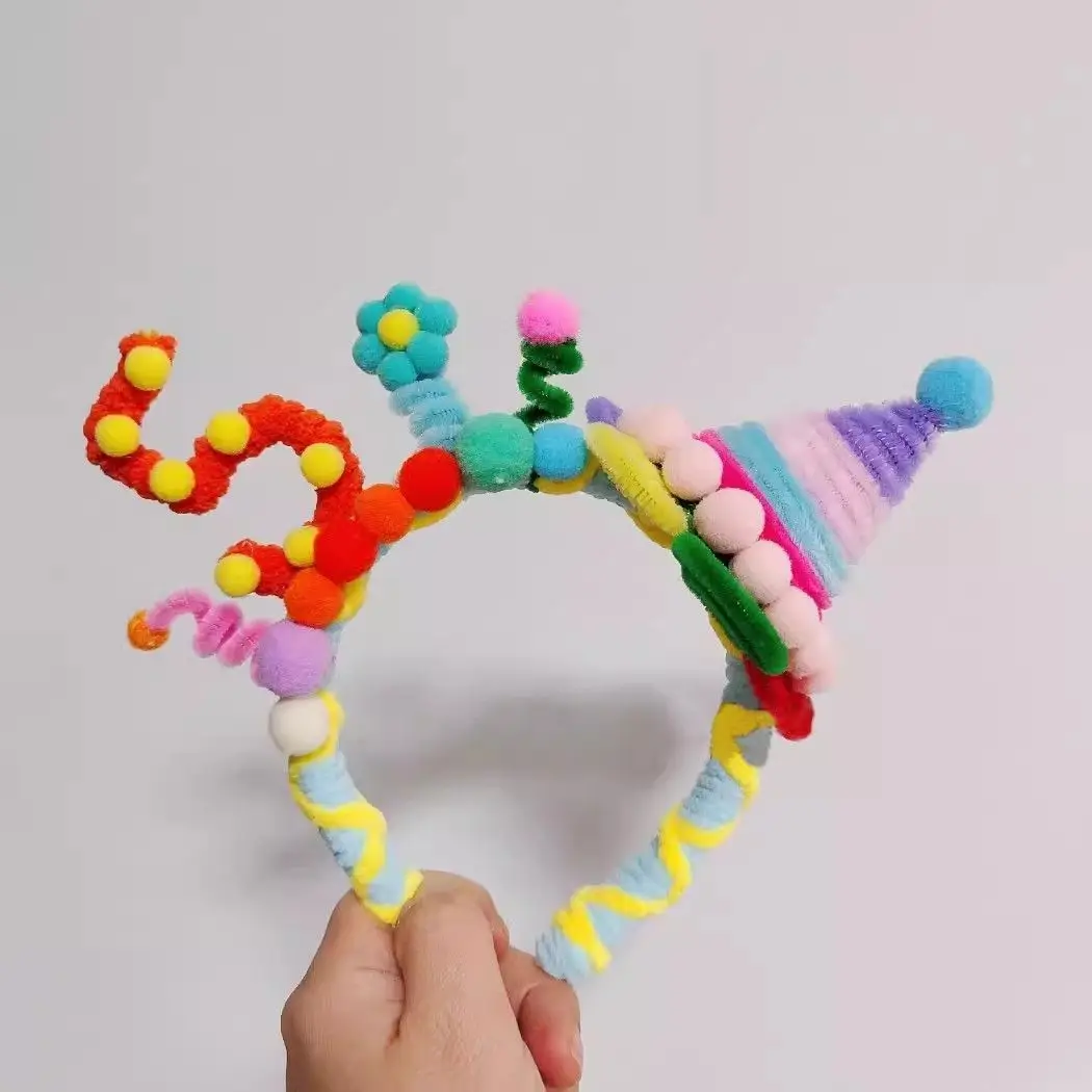 Handmade Rainbow Cake Twist Headband for Kids - Image 5
