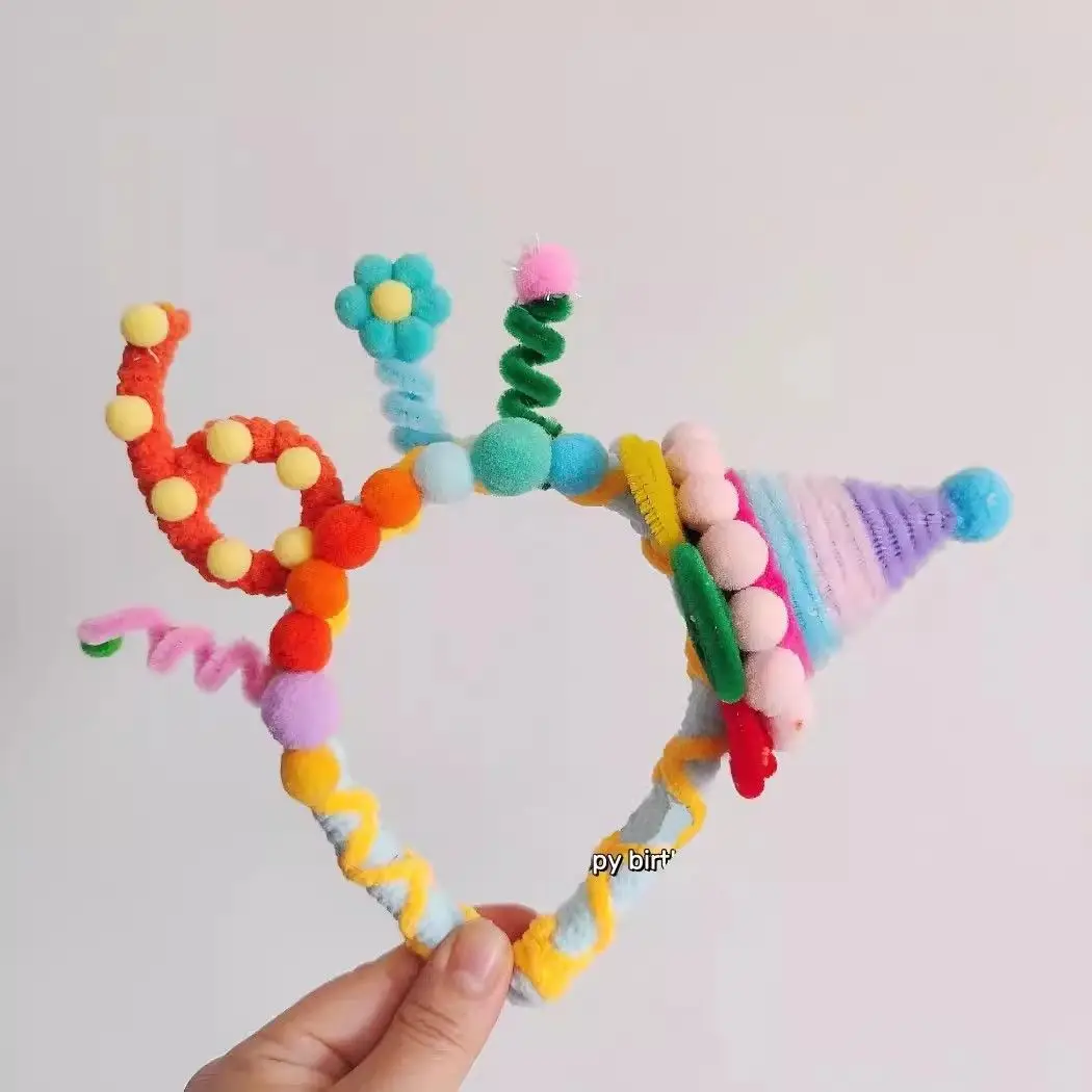 Handmade Rainbow Cake Twist Headband for Kids - Image 6