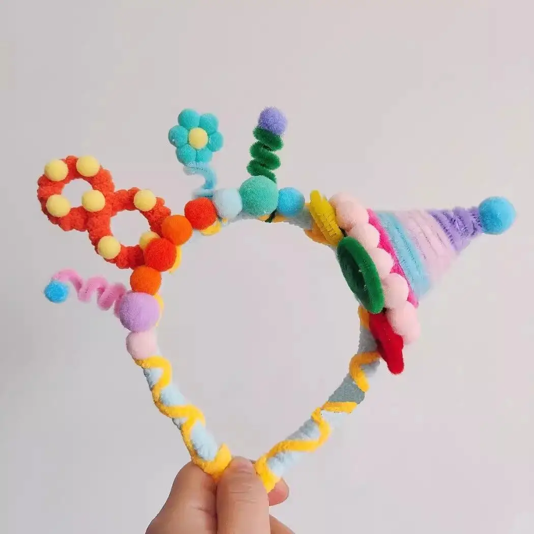 Handmade Rainbow Cake Twist Headband for Kids - Image 8