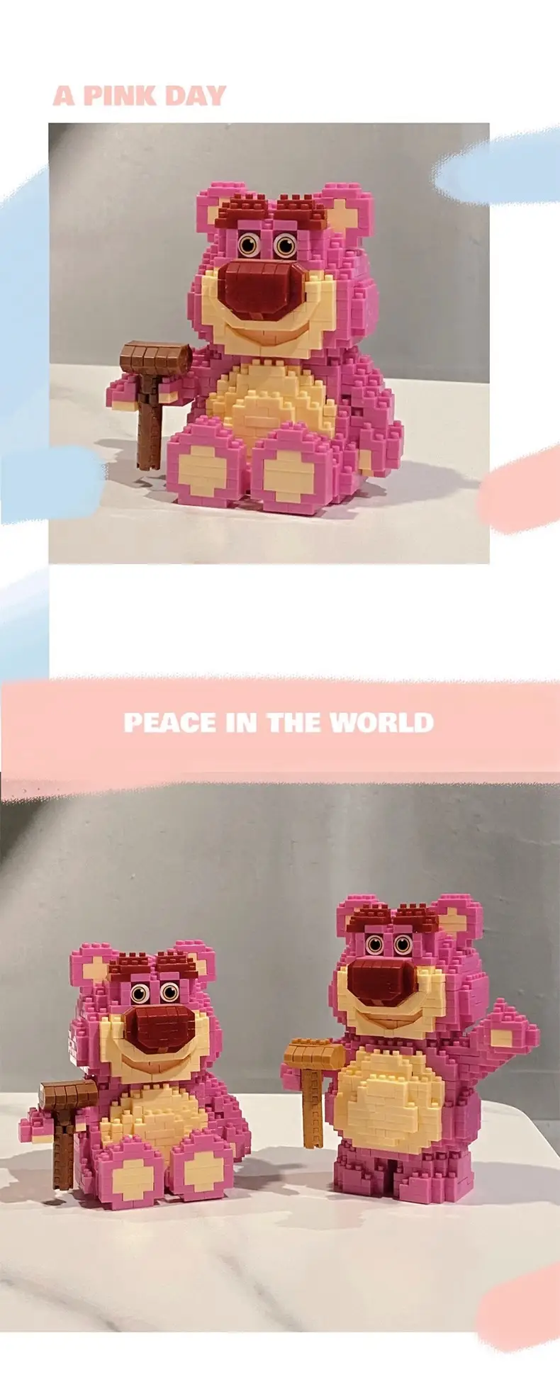 Micro Particle Strawberry Bear Doll 17x8x11cm — feature 6