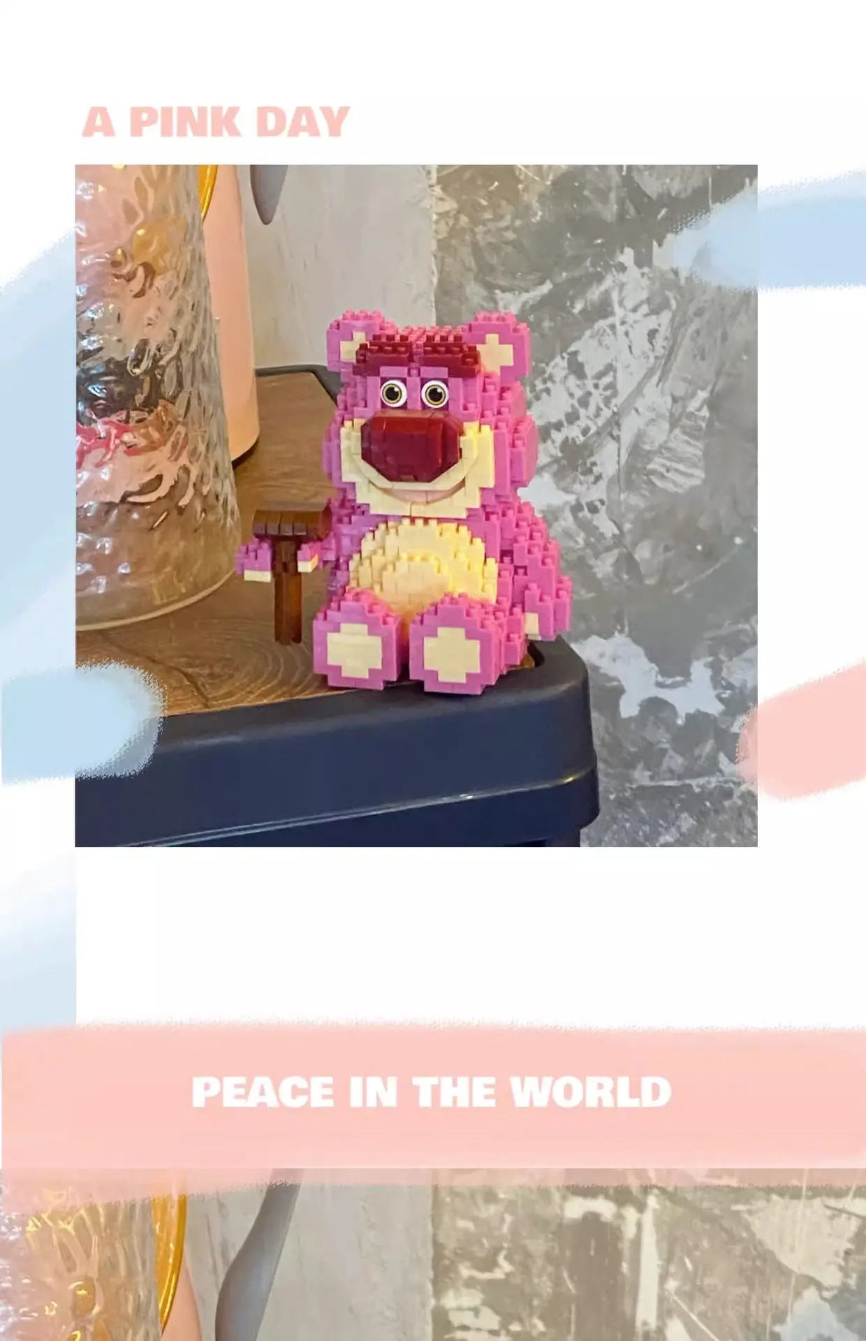 Micro Particle Strawberry Bear Doll 17x8x11cm — feature 7