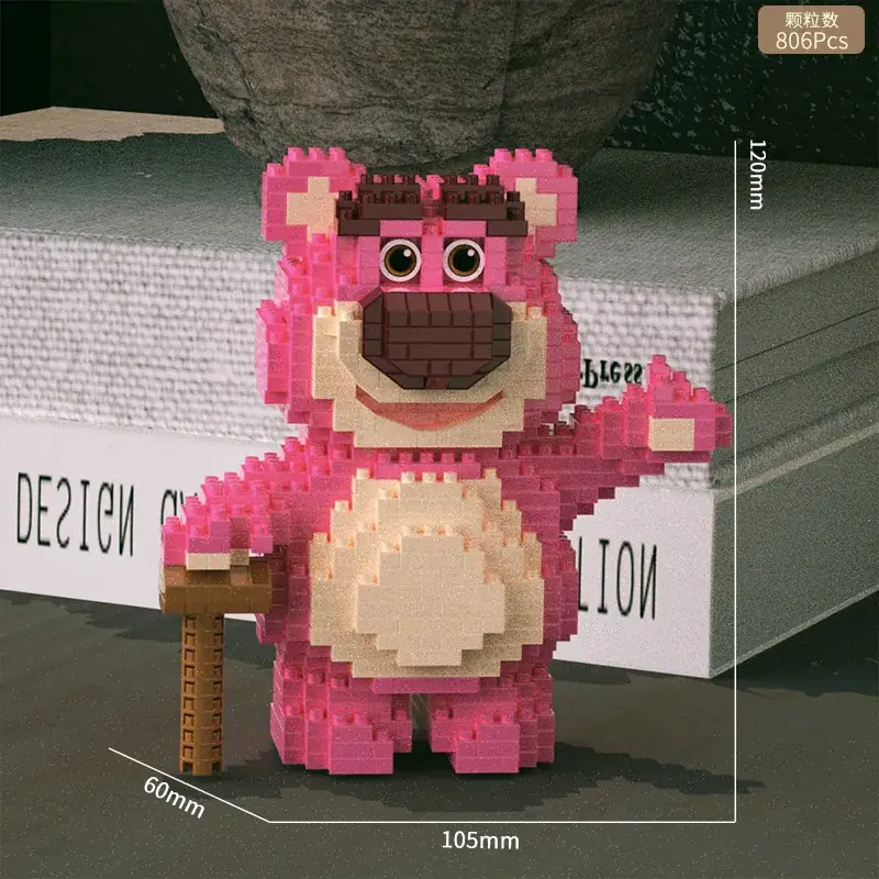 Micro Particle Strawberry Bear Doll 17x8x11cm - Image 2