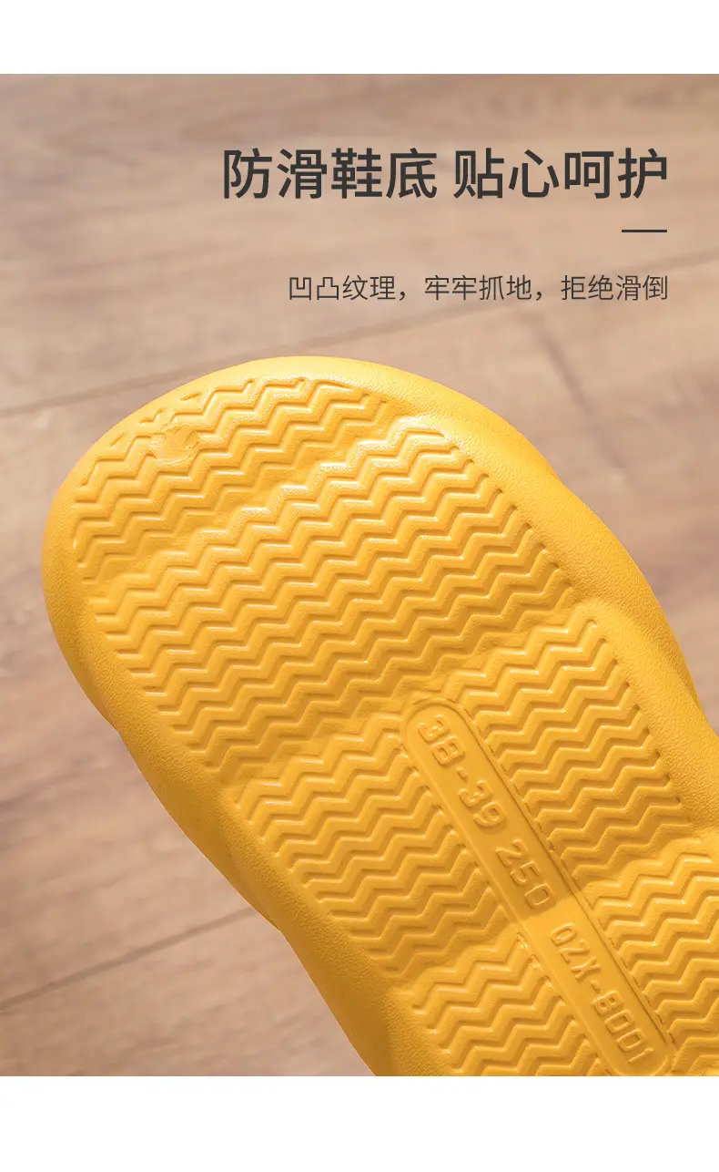 Cotton slippers men's winter 2023 new indoor home waterproof non-slip fleece-lined warm home cotton shoes women wear — feature 7