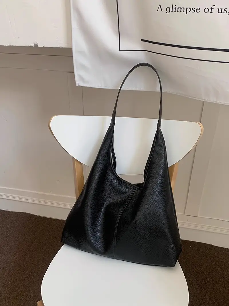 Large Capacity Korean Style Leather Shoulder Bag Women - Image 6