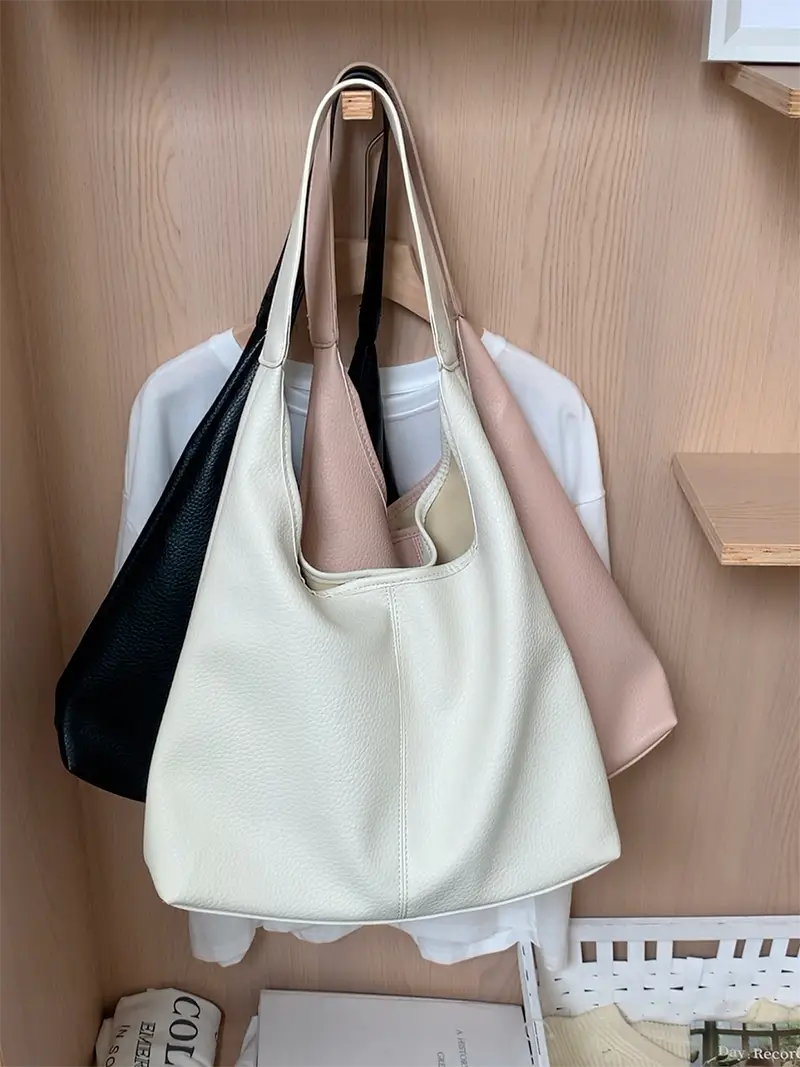Large Capacity Korean Style Leather Shoulder Bag Women — feature 1