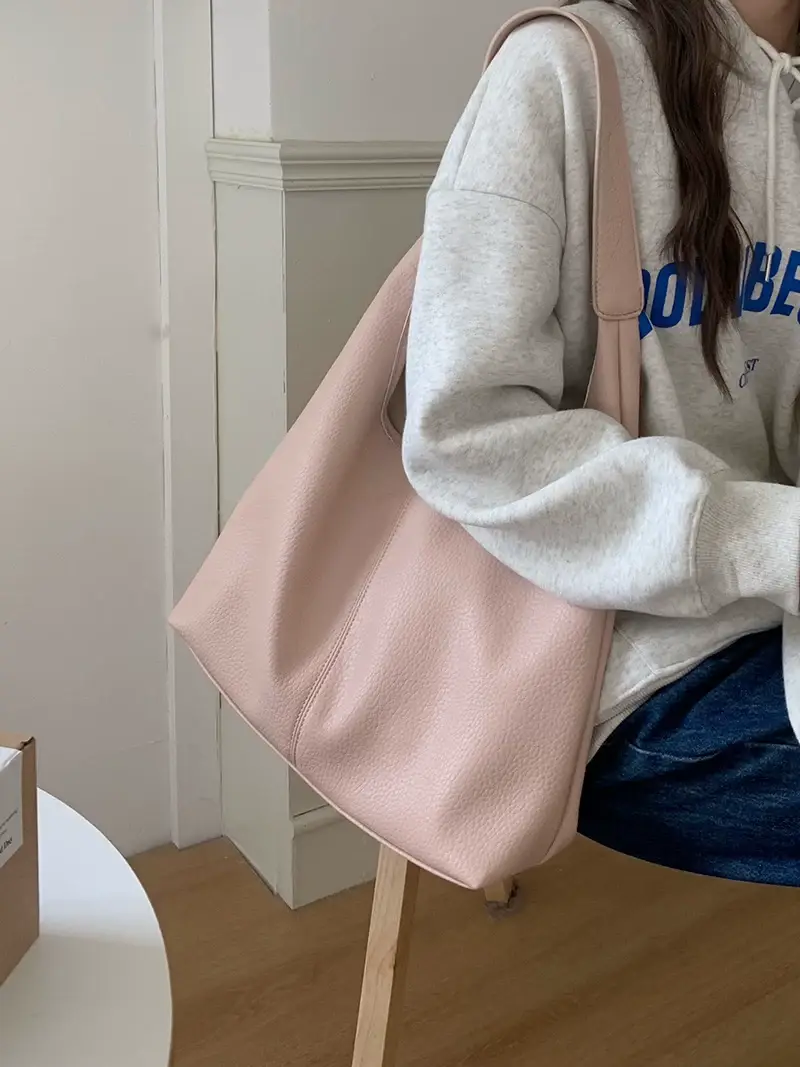 Large Capacity Korean Style Leather Shoulder Bag Women — feature 10