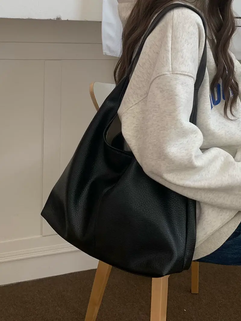 Large Capacity Korean Style Leather Shoulder Bag Women — feature 16