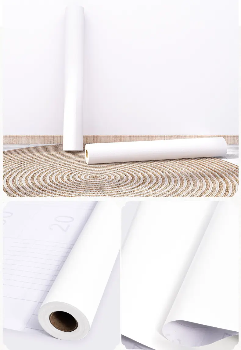 Putty White Non-Transparent Solid Color Self-Adhesive Wallpaper for Student Dormitory Rental Room Wall Background Waterproof and Moisture-Proof — feature 9