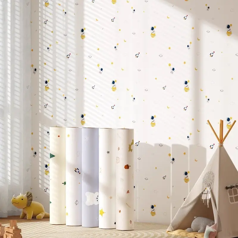 Putty White Non-Transparent Solid Color Self-Adhesive Wallpaper for Student Dormitory Rental Room Wall Background Waterproof and Moisture-Proof