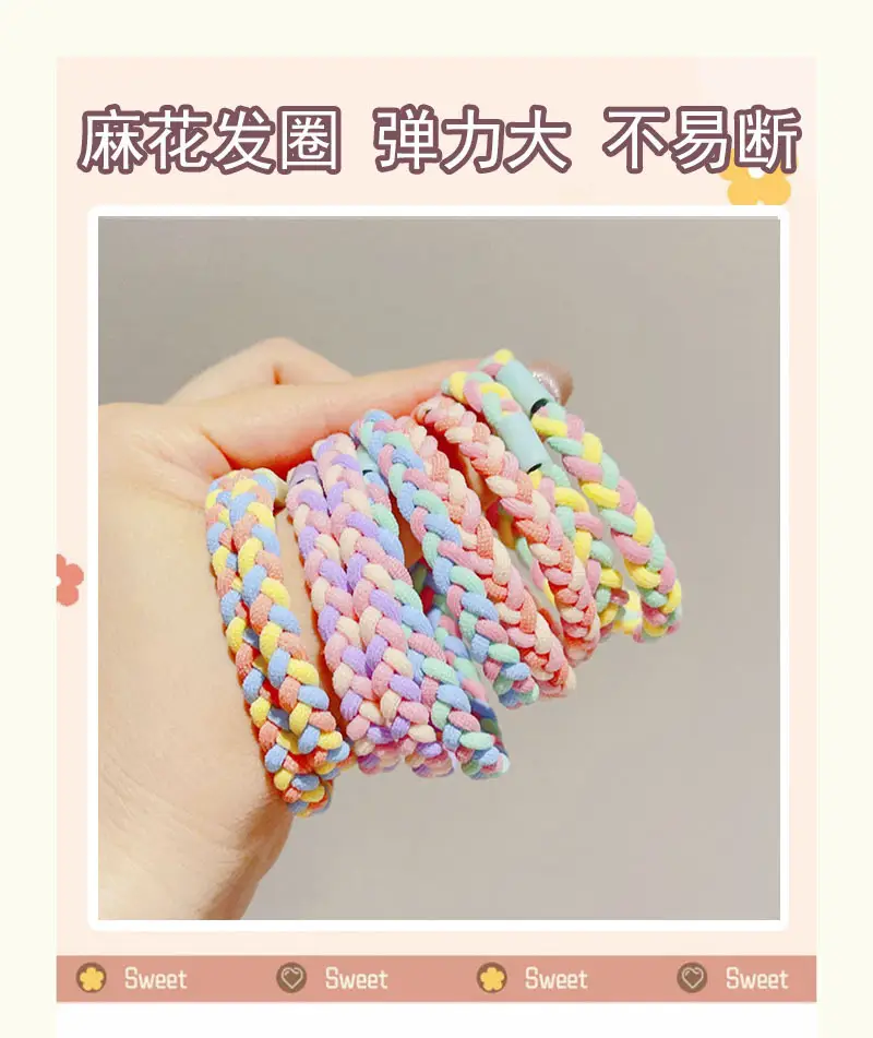 10 Pcs Colorful Rubber Hair Ties for Women — feature 34