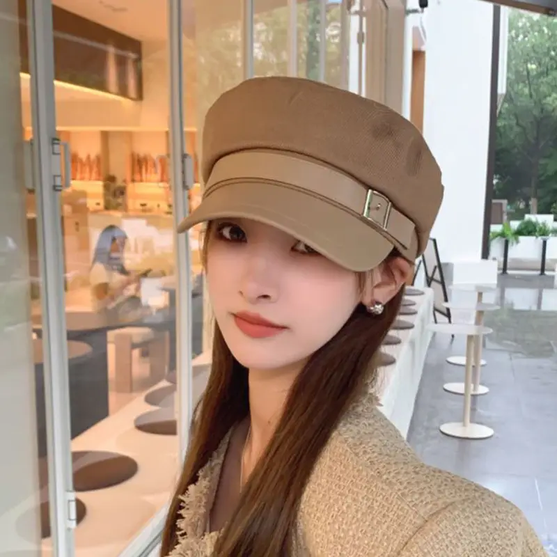 Korean Style Black Duckbill Cap with Square Buckle