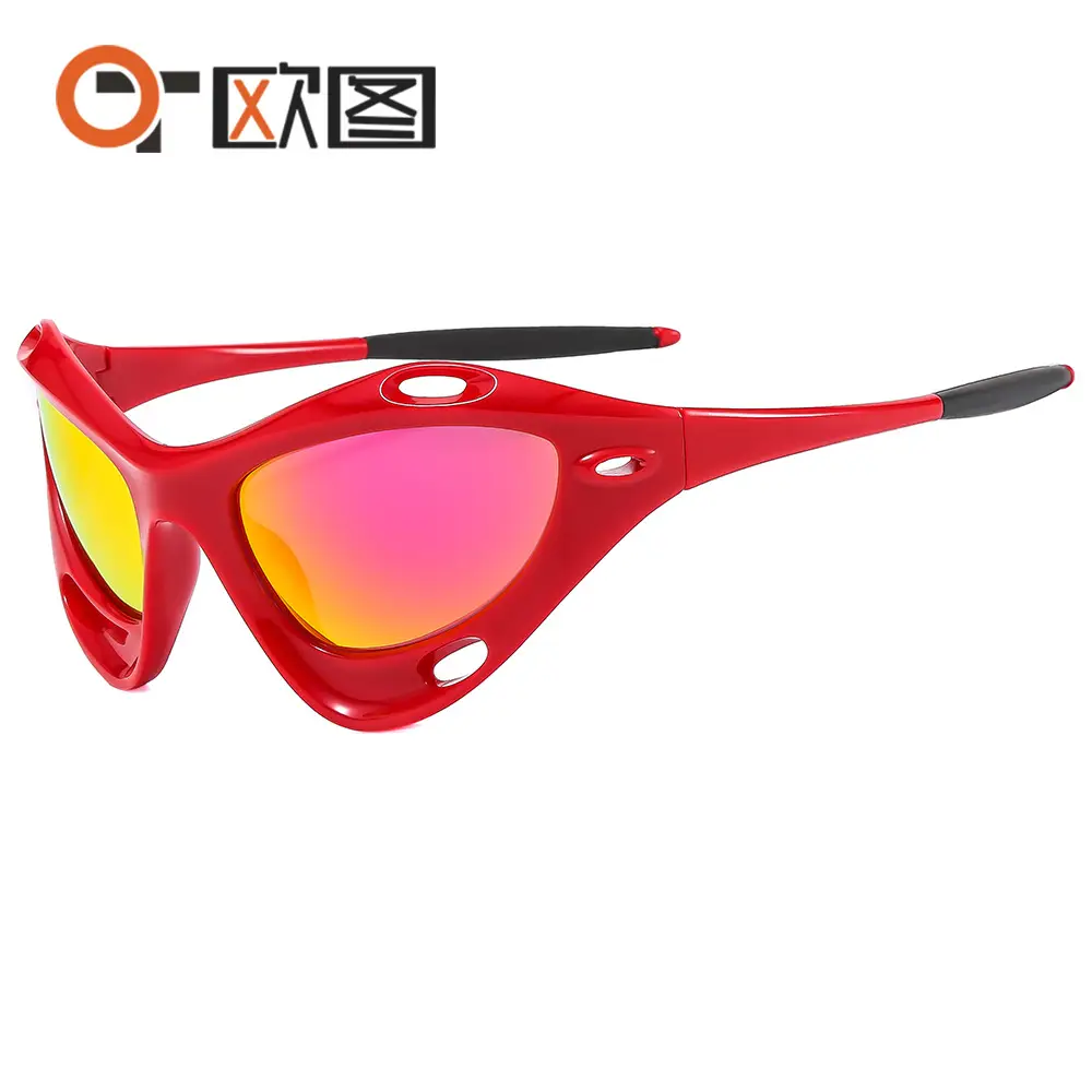 Men Women UV400 Riding Sunglasses Blue - Image 13