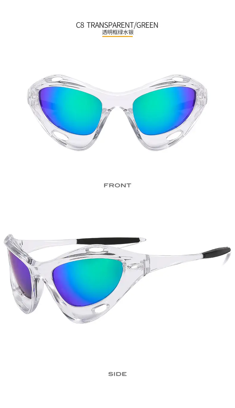 Men Women UV400 Riding Sunglasses Blue — feature 16
