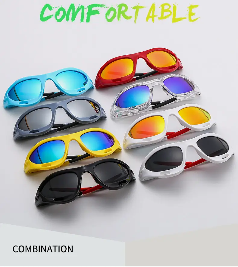 Men Women UV400 Riding Sunglasses Blue — feature 3