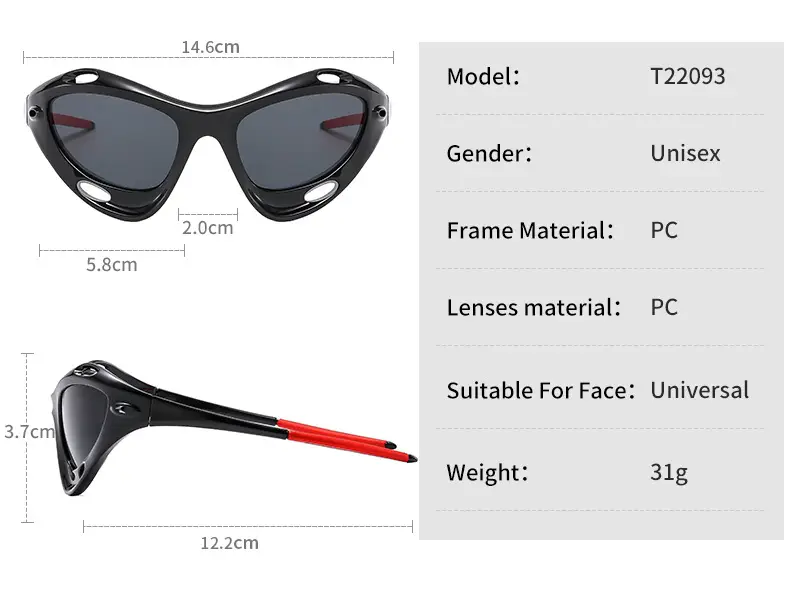 Men Women UV400 Riding Sunglasses Blue — feature 5