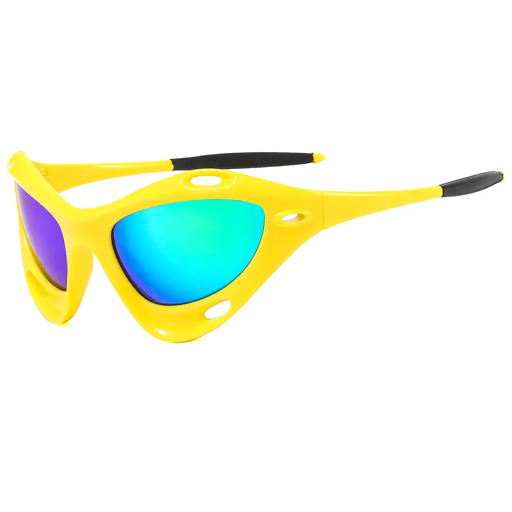 Men Women UV400 Riding Sunglasses Blue - Image 7