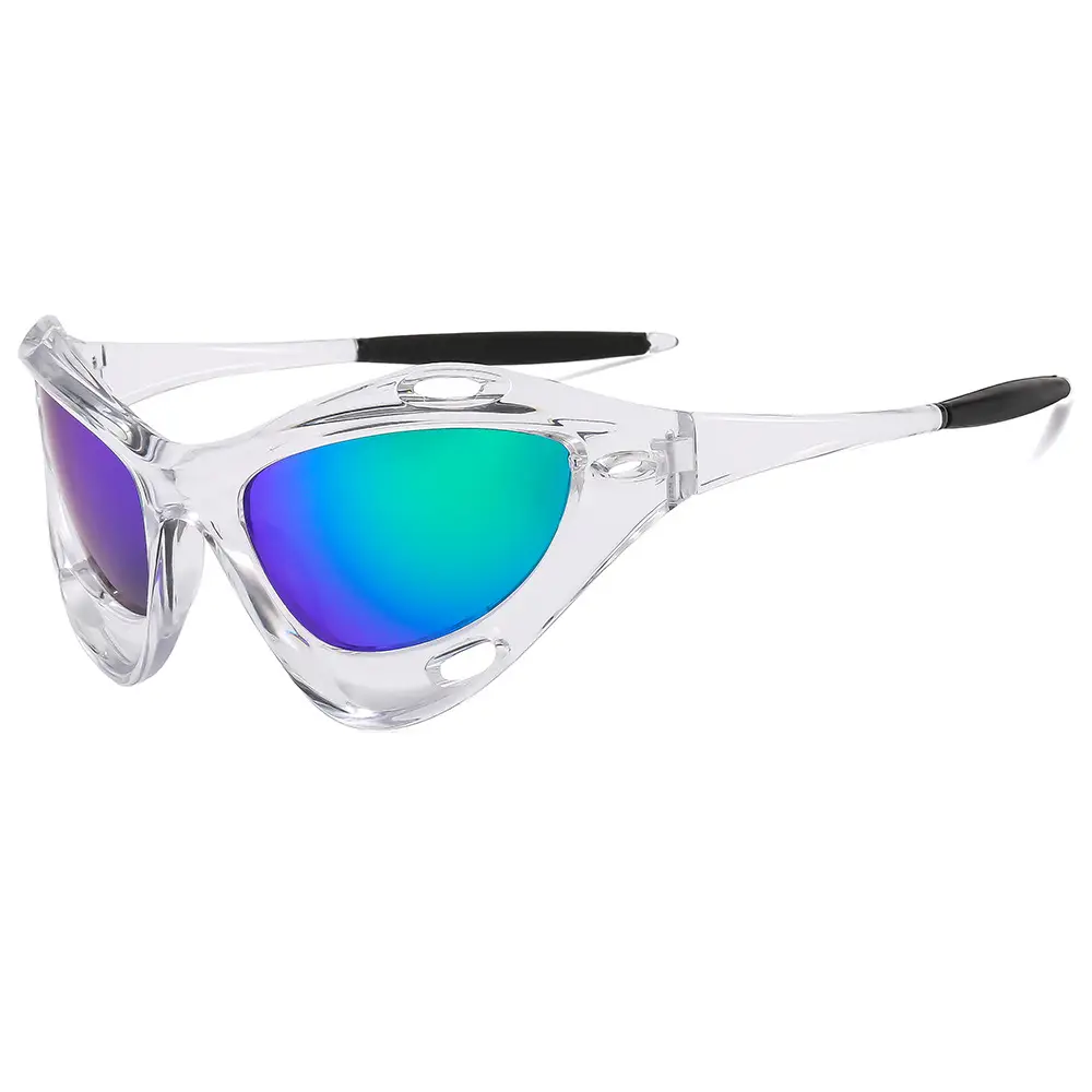 Men Women UV400 Riding Sunglasses Blue - Image 8