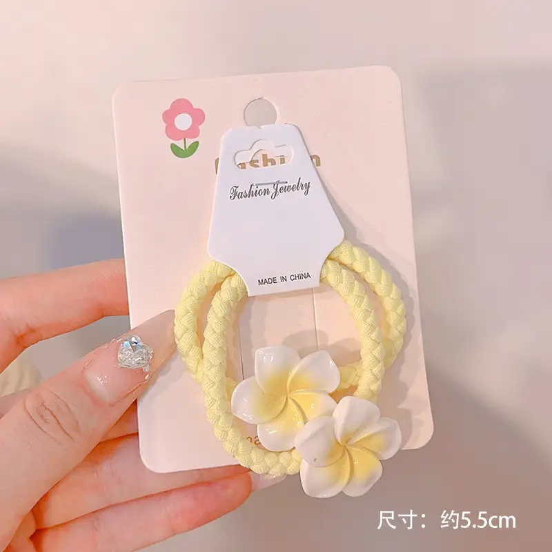 Egg Flower Hair Clips for Women Yellow High Elastic - Image 4